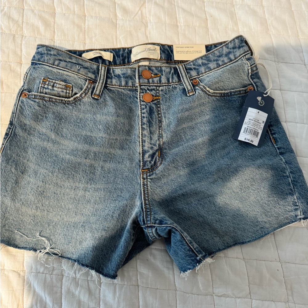 Blue Denim Cutoff Shorts